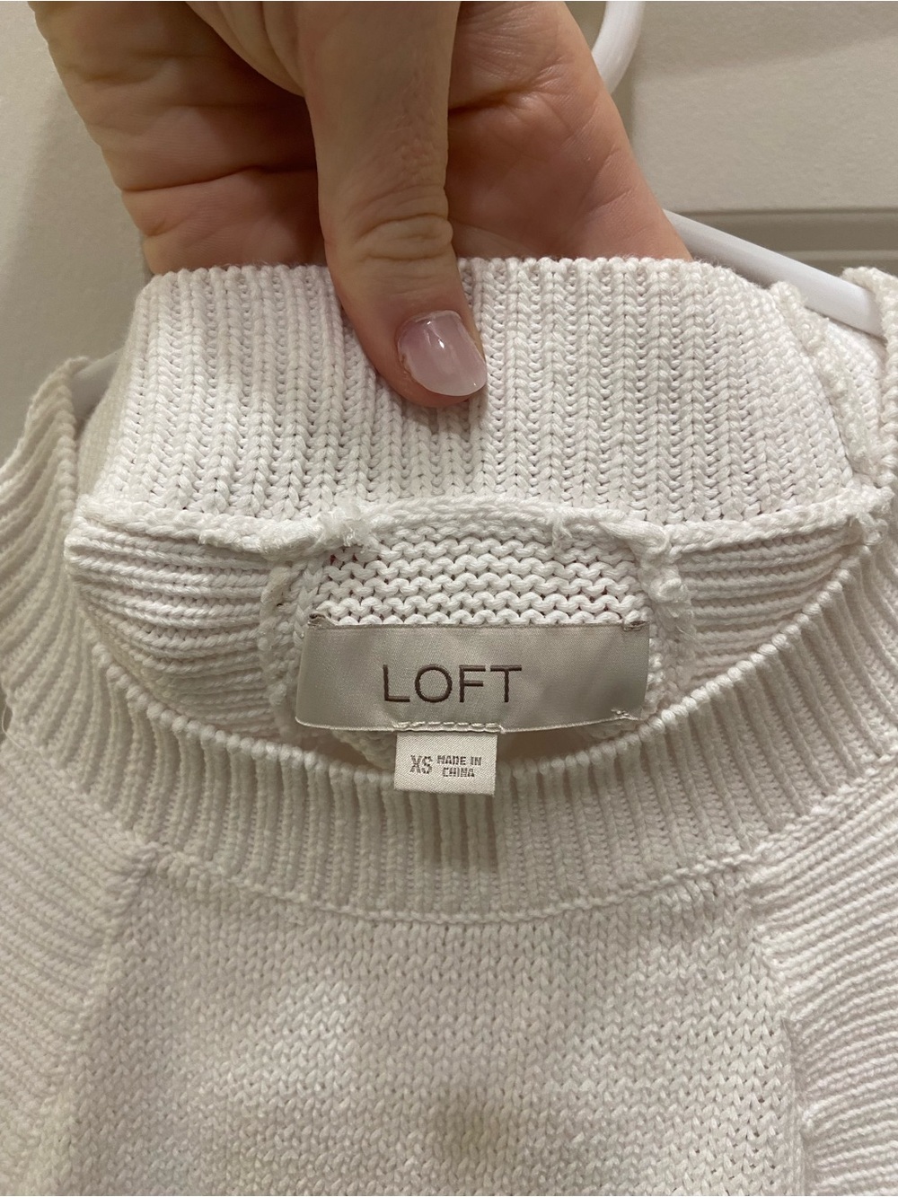 LOFT White Ribbed Halter Tank Top - Picture 5 of 7